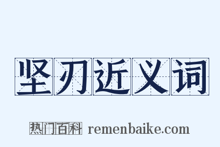 坚刃近义词是什么意思的图片